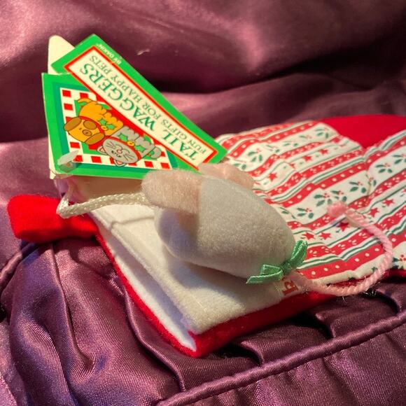 Tail Waggers Kitty Cat Stocking w Mouse Small Pet Christmas Dakin Vintage NEW - Picture 4 of 10